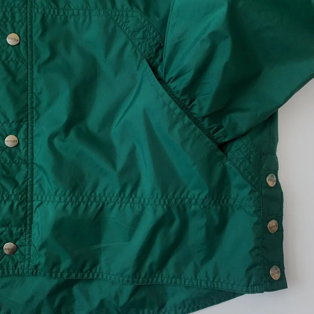 Vintage Y2K Adidas Windbreaker Technical Jacket Coat Green Streetwear Activewear - Picture 6 of 14